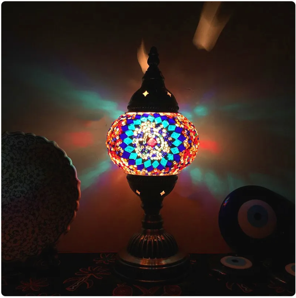 Turkish Mosaic Glass Table Lamp