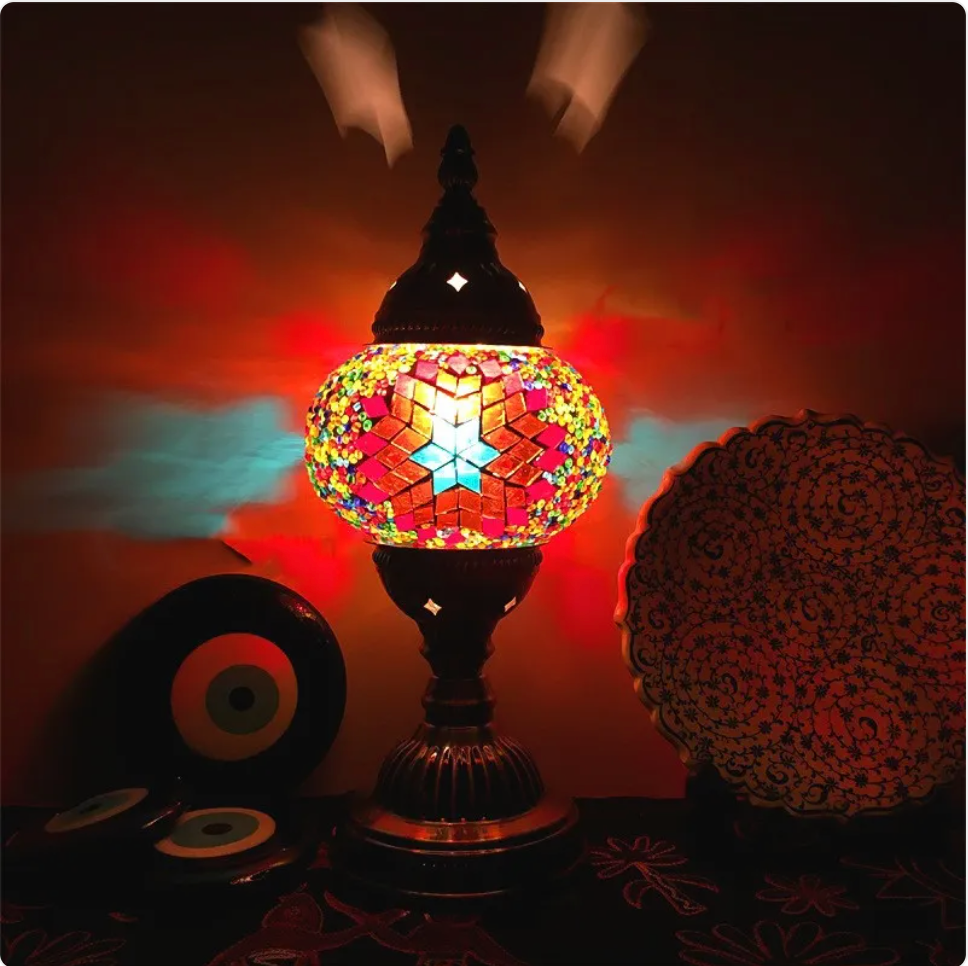 Turkish Mosaic Glass Table Lamp