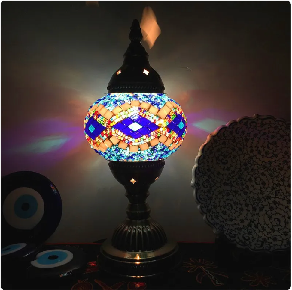 Turkish Mosaic Glass Table Lamp