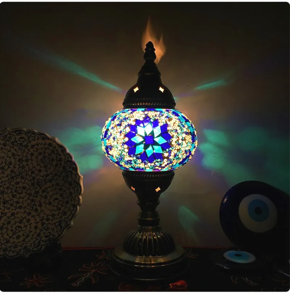Turkish Mosaic Glass Table Lamp