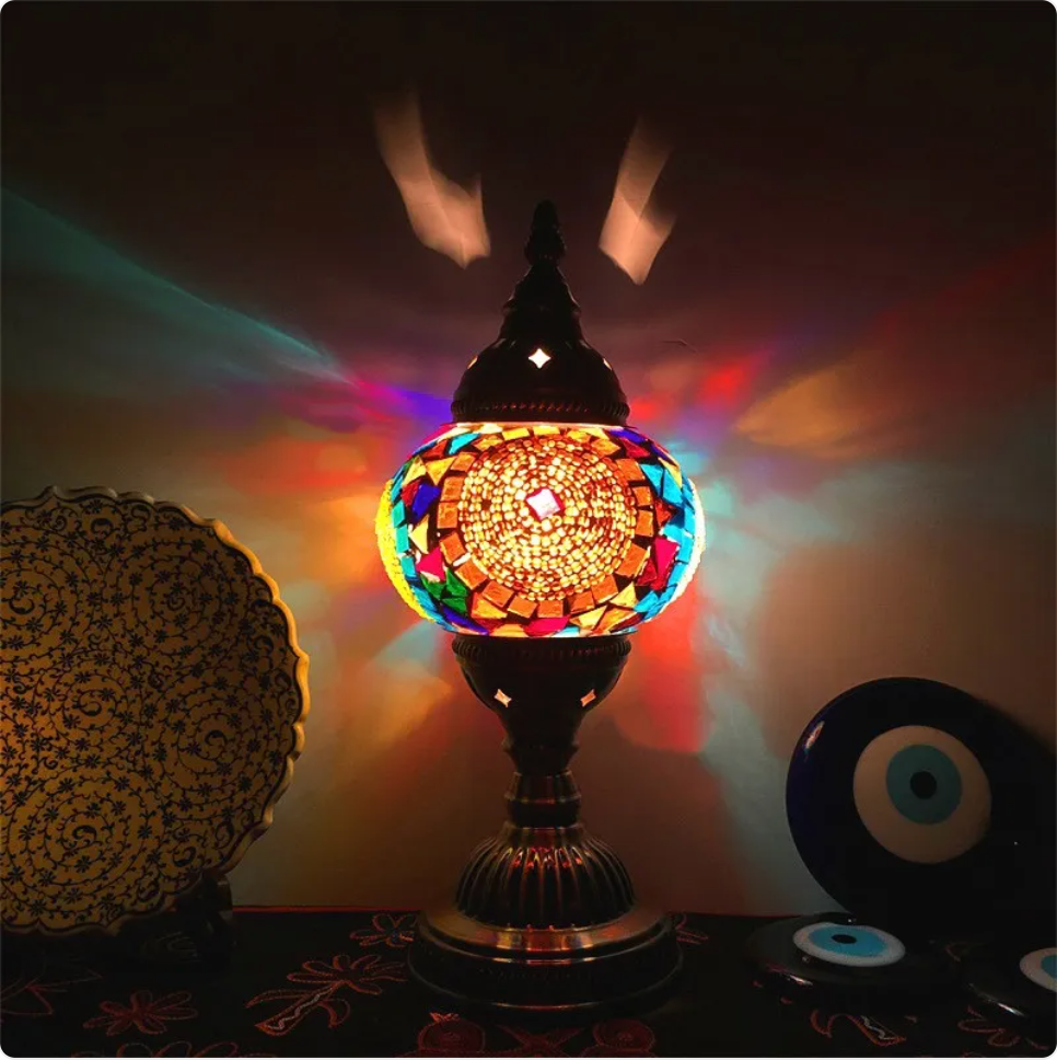 Turkish Mosaic Glass Table Lamp