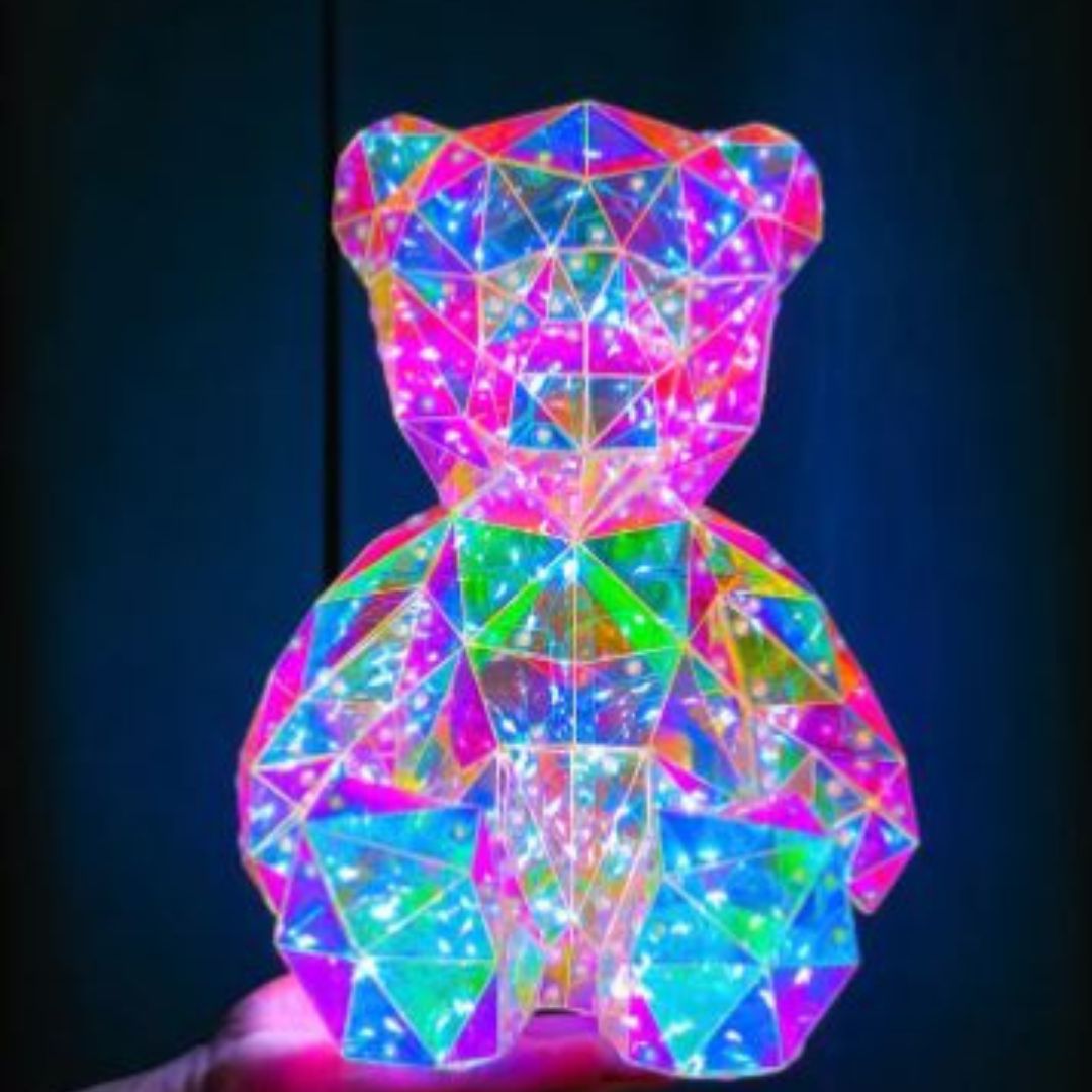 Faceted Crystal Bear Night Light