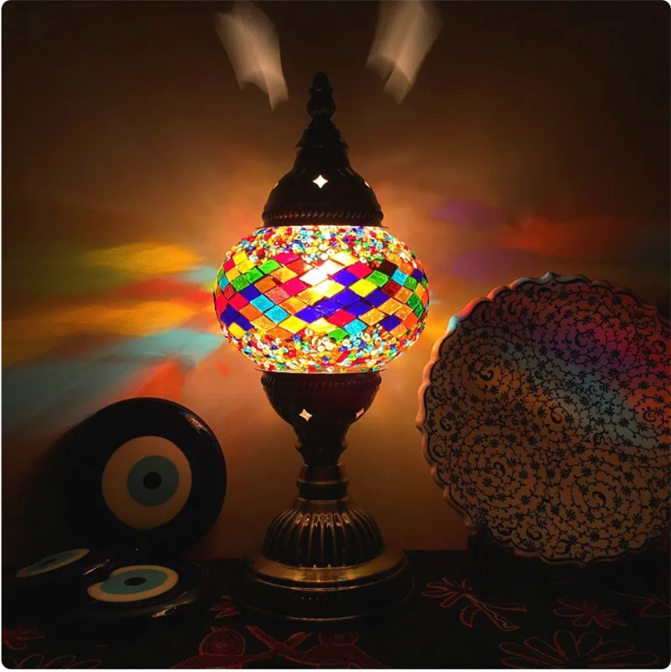 Turkish Mosaic Glass Table Lamp
