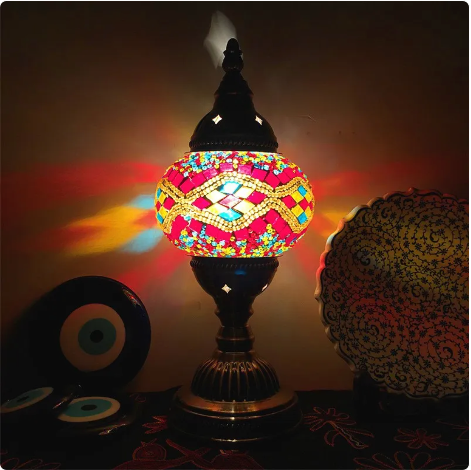 Turkish Mosaic Glass Table Lamp