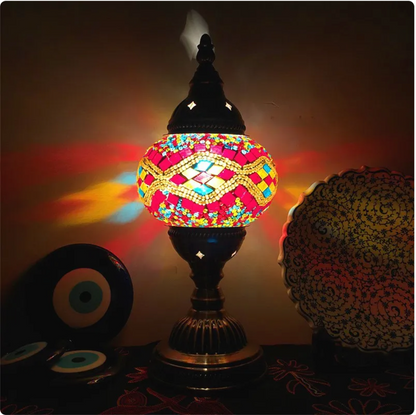Turkish Mosaic Glass Table Lamp