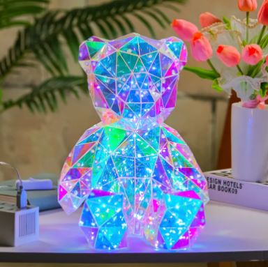 Faceted Crystal Bear Night Light