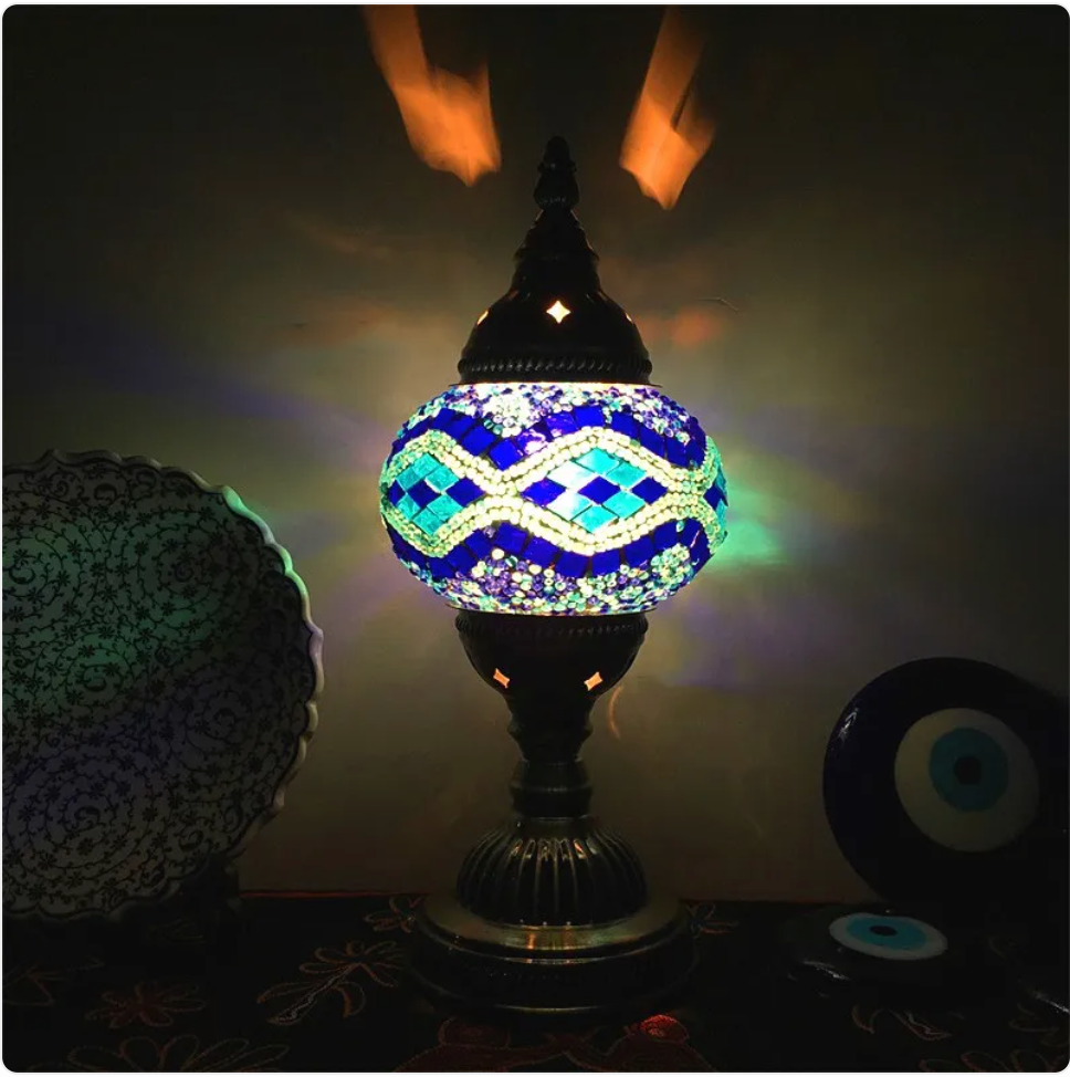 Turkish Mosaic Glass Table Lamp